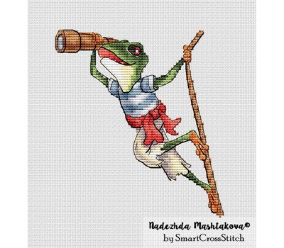 Toad In Search of the Horizon cross stitch