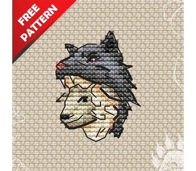 In wolfs clothing Free cross stitch pattern