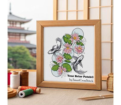 Geometry of Happiness: Koi Carps cross stitch pattern