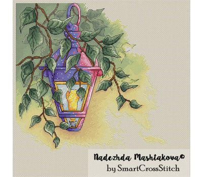 Lantern cross stitch
