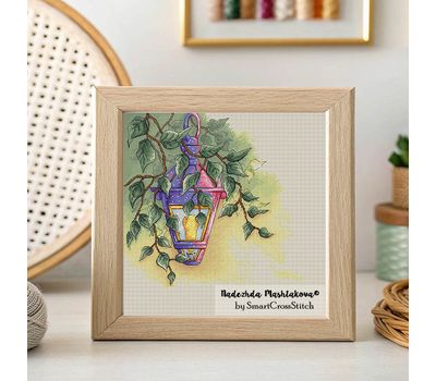 Lantern cross stitch pattern