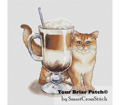 Latte Cat cross stitch