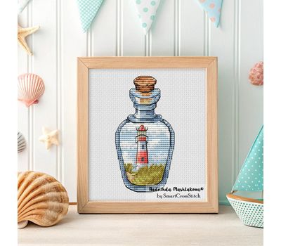 Lighthouse Bottle #2 cross stitch pattern