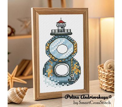 Lighthouse Eight cross stitch pattern
