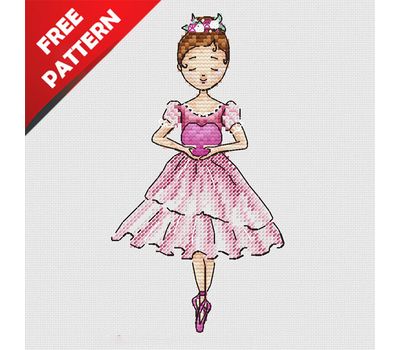 Little Prima Ballerina Free cross stitch pattern