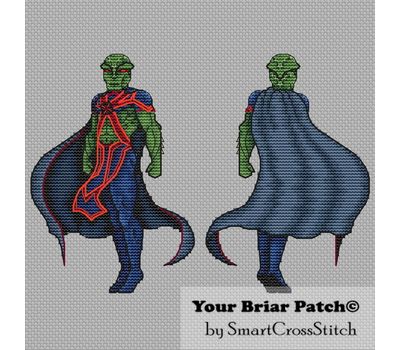 Martian Manhunter cross stitch pattern