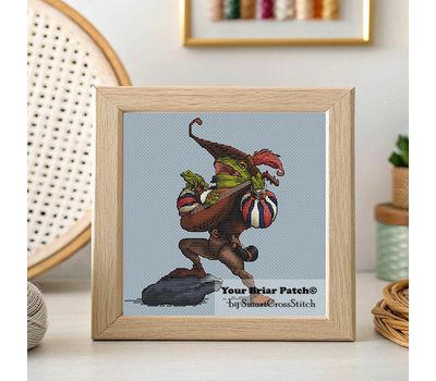 Minstrel Frog cross stitch pattern