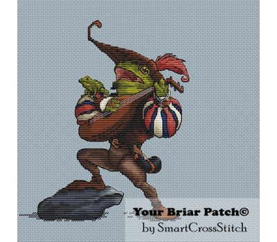 Minstrel Frog cross stitch