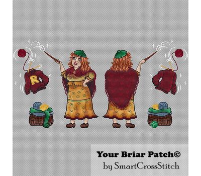 Molly Weasley cross stitch pattern