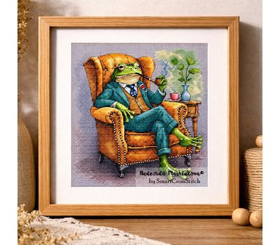 Mr. Quaker cross stitch pattern