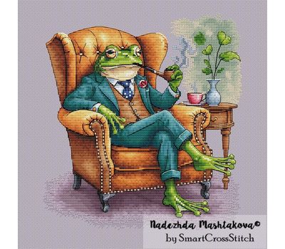 Mr. Quaker cross stitch
