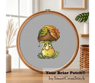 Oh-Oh Mushroom cross stitch pattern