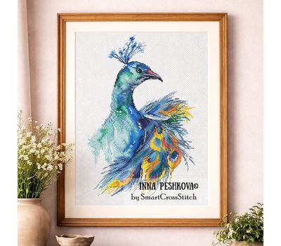 Peacock cross stitch pattern