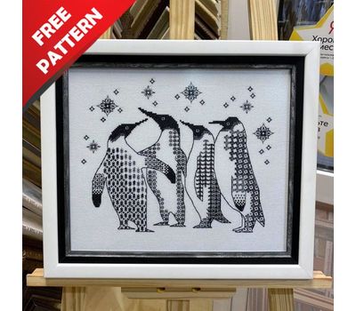 Pinguins Free cross stitch pattern
