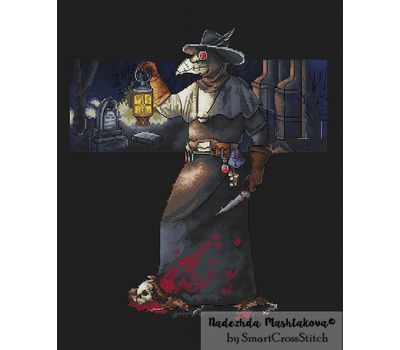 Plague Doctor cross stitch