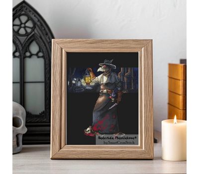 Plague Doctor cross stitch pattern