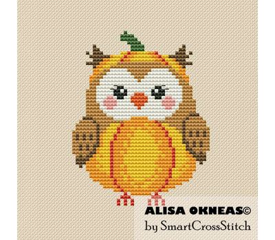 Pumpkin Owl cross stitch