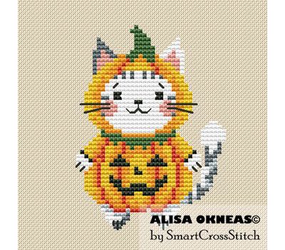 Pumpkin Cat cross stitch