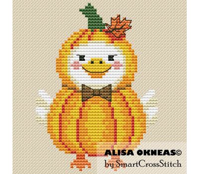 Pumpkin Goose cross stitch