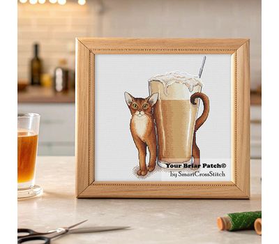 Raf Coffee Cat cross stitch pattern