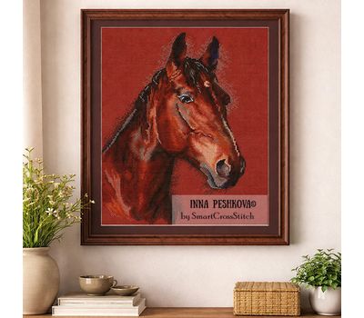 Red Horse cross stitch pattern