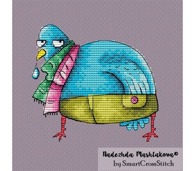 Sad Bird cross stitch