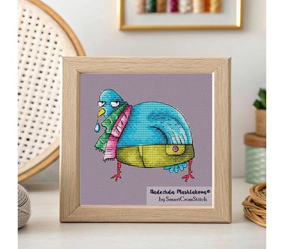 Sad Bird cross stitch pattern