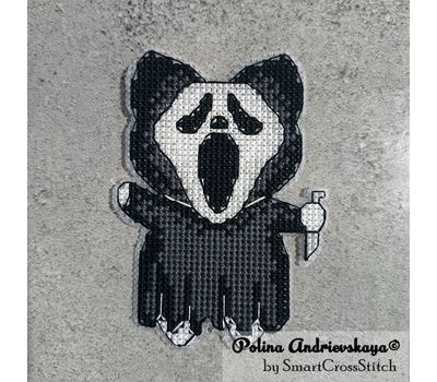 Scream Cat cross stitch chart