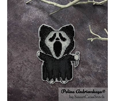Scream Cat cross stitch design