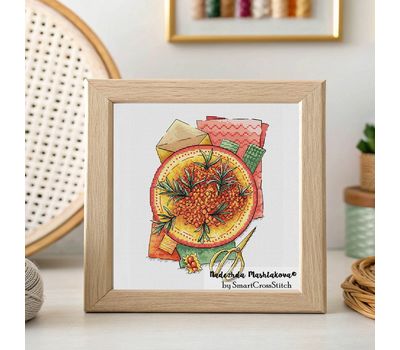 Sea Buckthorn cross stitch pattern
