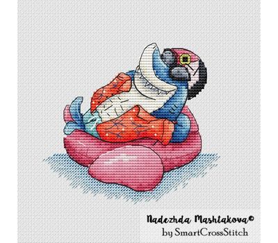 Shark On Vacation cross stitch