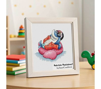 Shark On Vacation cross stitch pattern