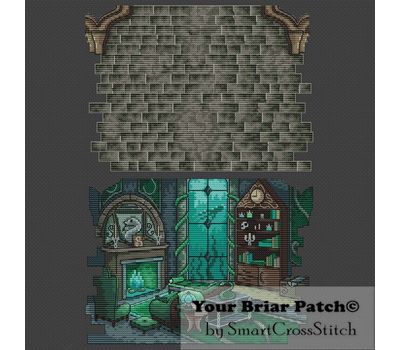 Slytherin Room cross stitch pattern