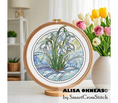 Snowdrop Botanica cross stitch patternSnowdrop Botanica cross stitch pattern