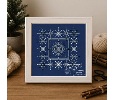 Snow Blackwork cross stitch pattern