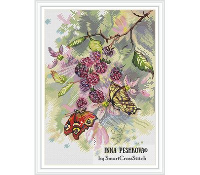 Butterflies and Flowers cross stitch pattern