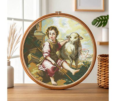 The Good Shepherd by Murillo cross stitch pattern