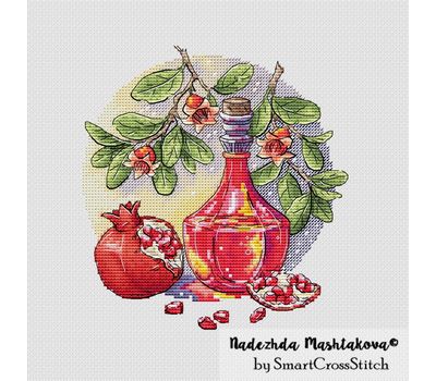 Pomegranate Elixir cross stitch