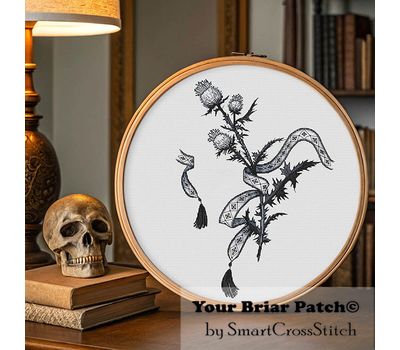 Thistle cross stitch pattern