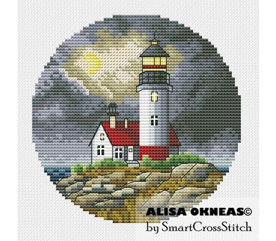 Thunder lighthouse cross stitch