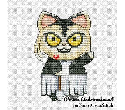 Tiffany Valentine Cat cross stitch