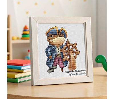 Toad The Captain cross stitch pattern
