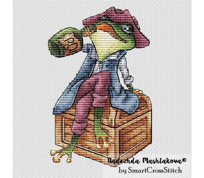 Toad on the Chest cross stitch