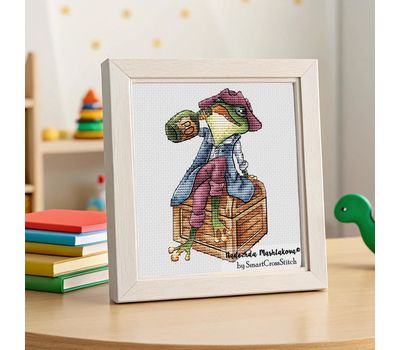 Toad on the Chest cross stitch pattern