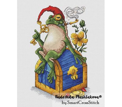 Toad the Guardian cross stitch