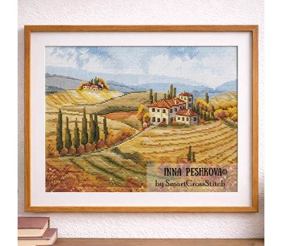 Tuscany Landscape cross stitch pattern