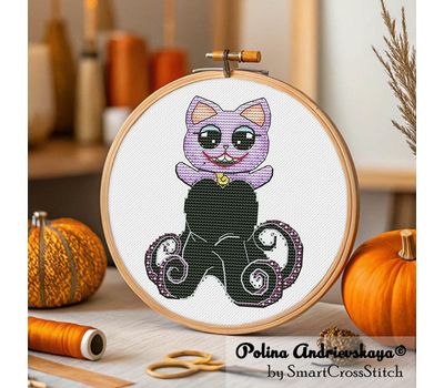 Ursula Cat cross stitch pattern