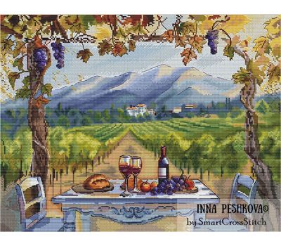 Vineyard Valley cross stitch chart