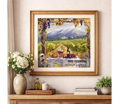 Vineyard Valley cross stitch pattern