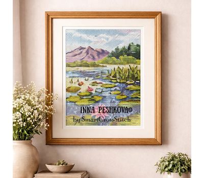 Water Lilies cross stitch pattern